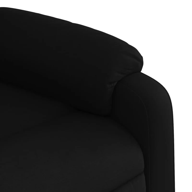 Fauteuil relax TV rembourrage confortable fonction d'inclinaison manuelle en tissu noir DEC028109
