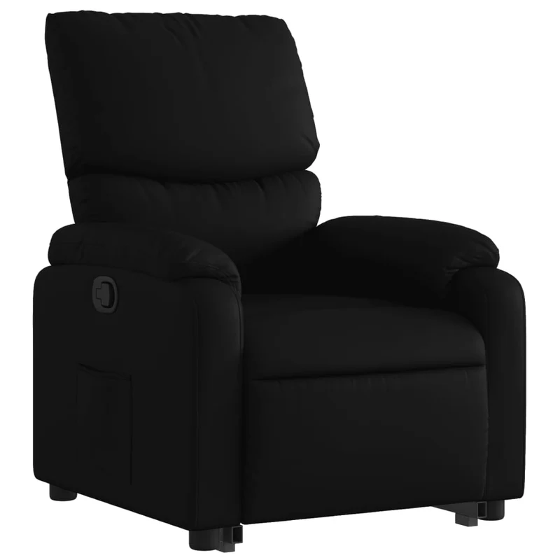 Fauteuil relax TV rembourrage confortable fonction de levage électrique en PVC noir DEC028067