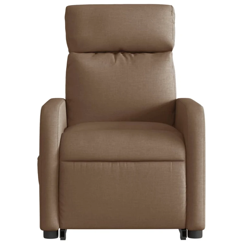 Fauteuil relax TV rembourrage confortable fonction de levage électrique en tissu marron DEC028052