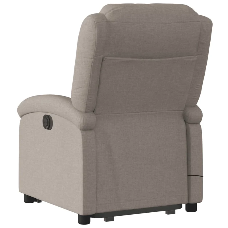Fauteuil de relaxation fonction massage et inclinable en tissu taupe DEC027864