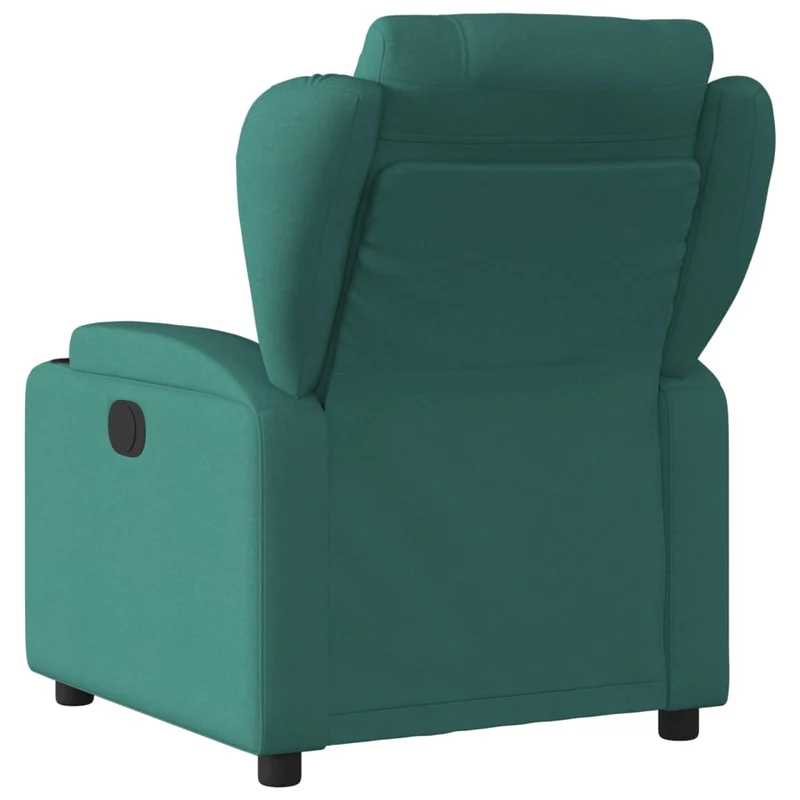 Fauteuil relax TV fonction d'inclinaison électrique très confortable en tissu vert foncé DEC028596