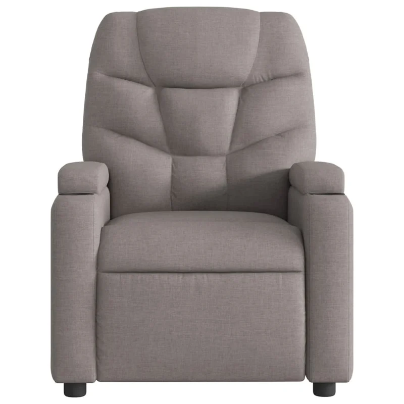 Fauteuil relax TV fonction d'inclinaison électrique très confortable en tissu taupe DEC028570