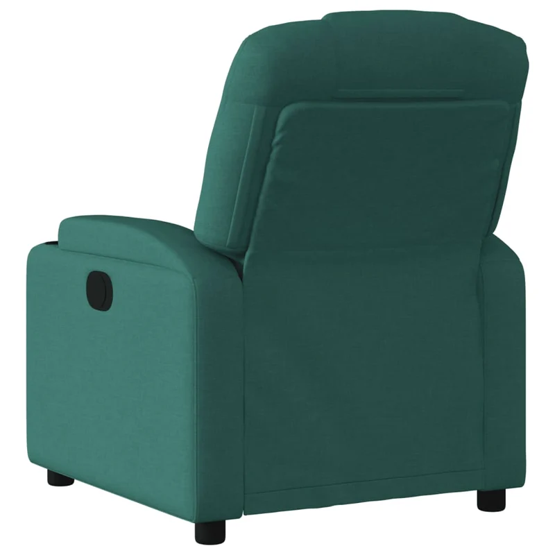 Fauteuil relax TV rembourrage confortable fonction d'inclinaison manuelle en tissu vert foncé DEC028218