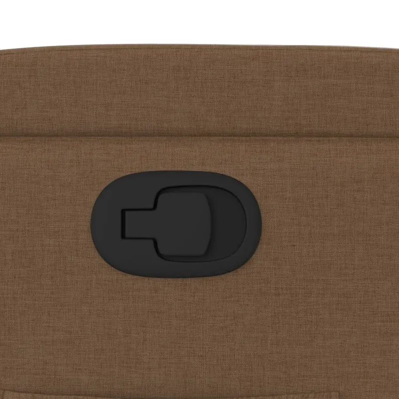 Fauteuil relax TV rembourrage confortable fonction d'inclinaison manuelle en tissu marron DEC028048