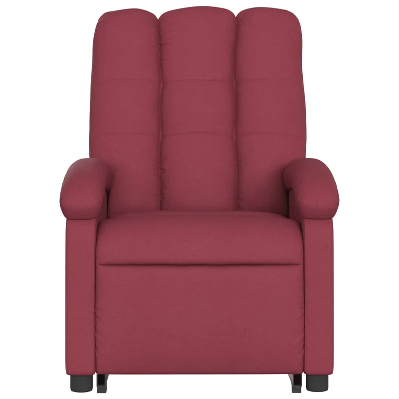 Fauteuil de relaxation fonction massage et inclinable en tissu rouge bordeaux DEC027849