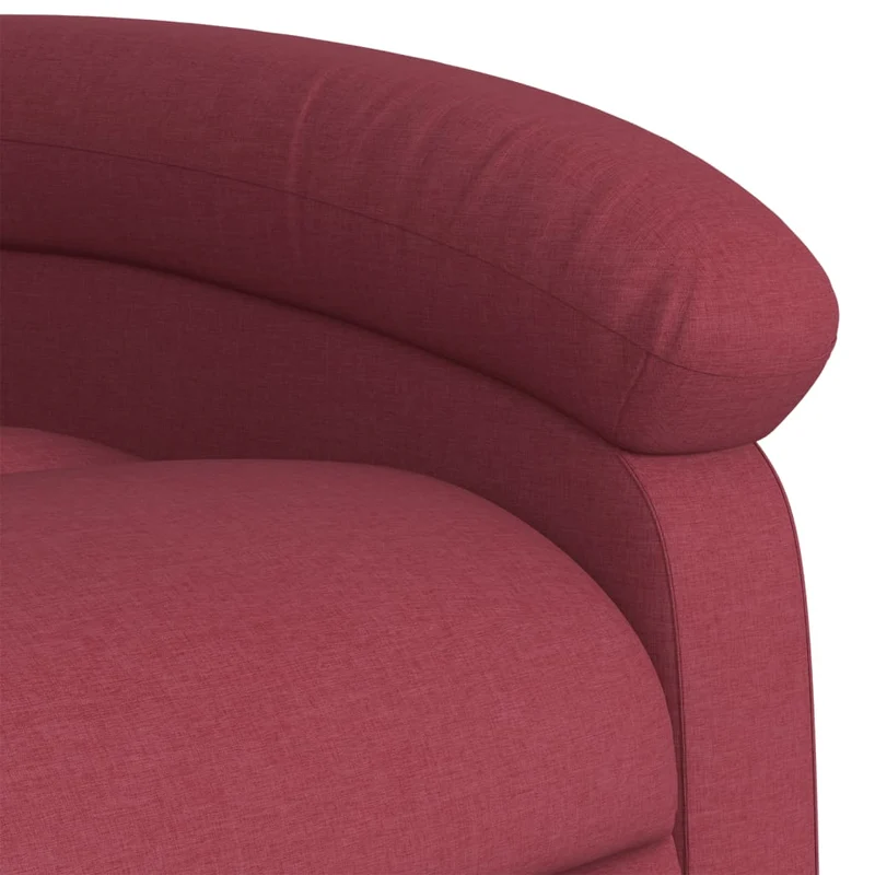 Fauteuil de relaxation fonction massage et inclinable en tissu rouge bordeaux DEC027849