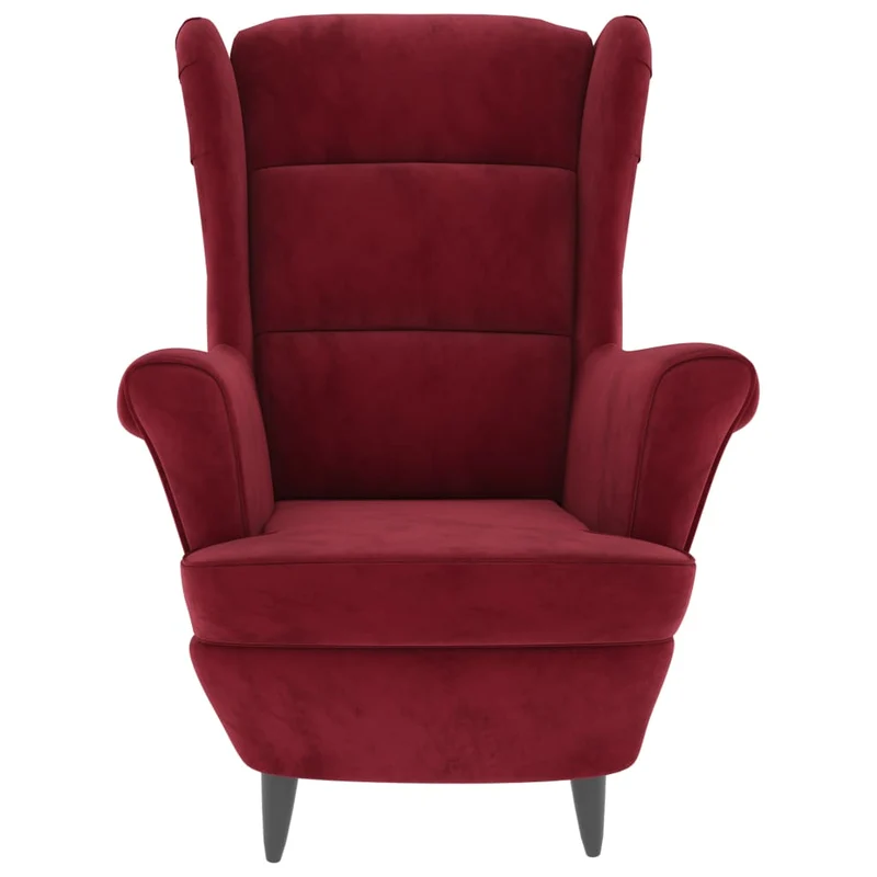 Fauteuil lounge TV design et moderne extra confort en velours rouge bordeaux DEC028671