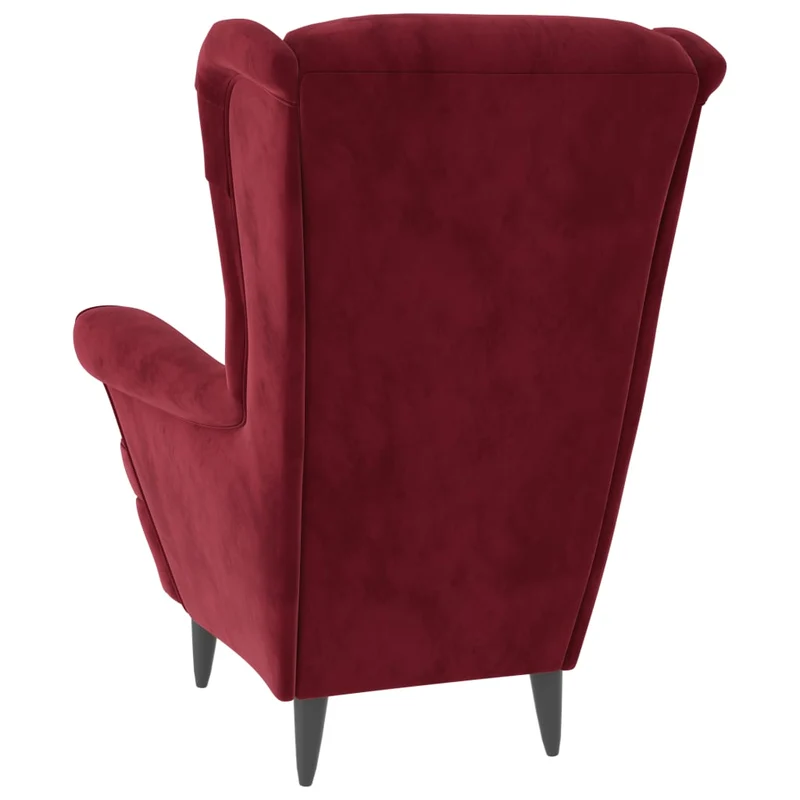 Fauteuil lounge TV design et moderne extra confort en velours rouge bordeaux DEC028671