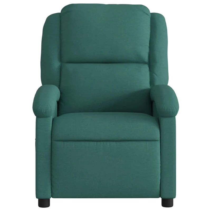 Fauteuil relax TV fonction d'inclinaison électrique très confortable en tissu vert foncé DEC028603
