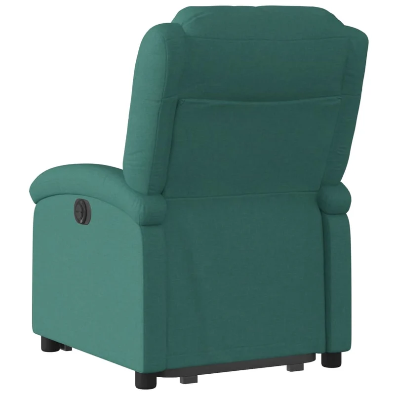 Fauteuil relax TV fonction de levage électrique très confortable en tissu vert foncé DEC028597