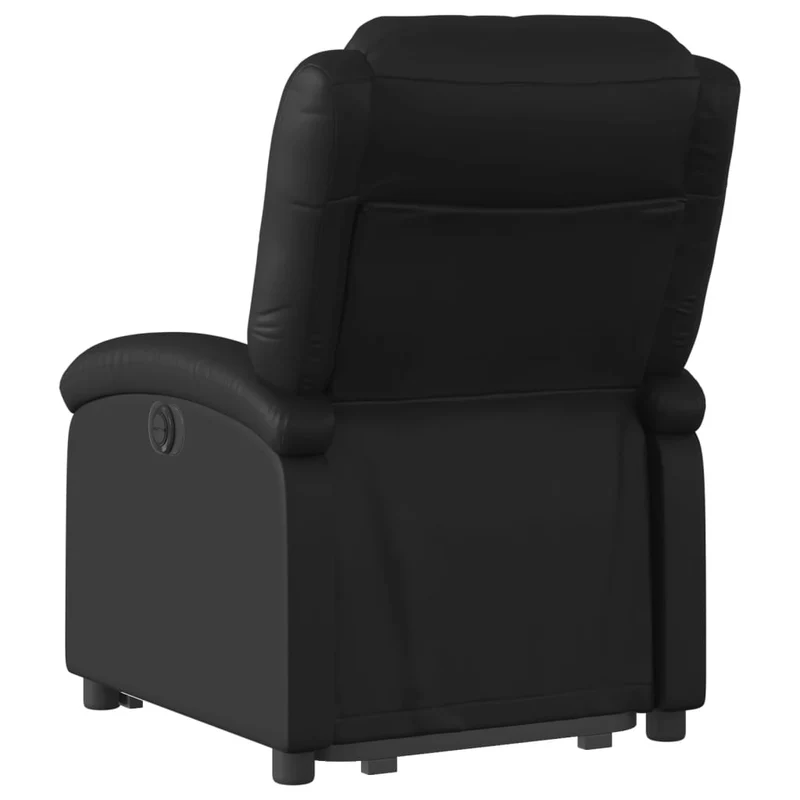 Fauteuil relax TV fonction de levage électrique très confortable en PVC noir DEC028478