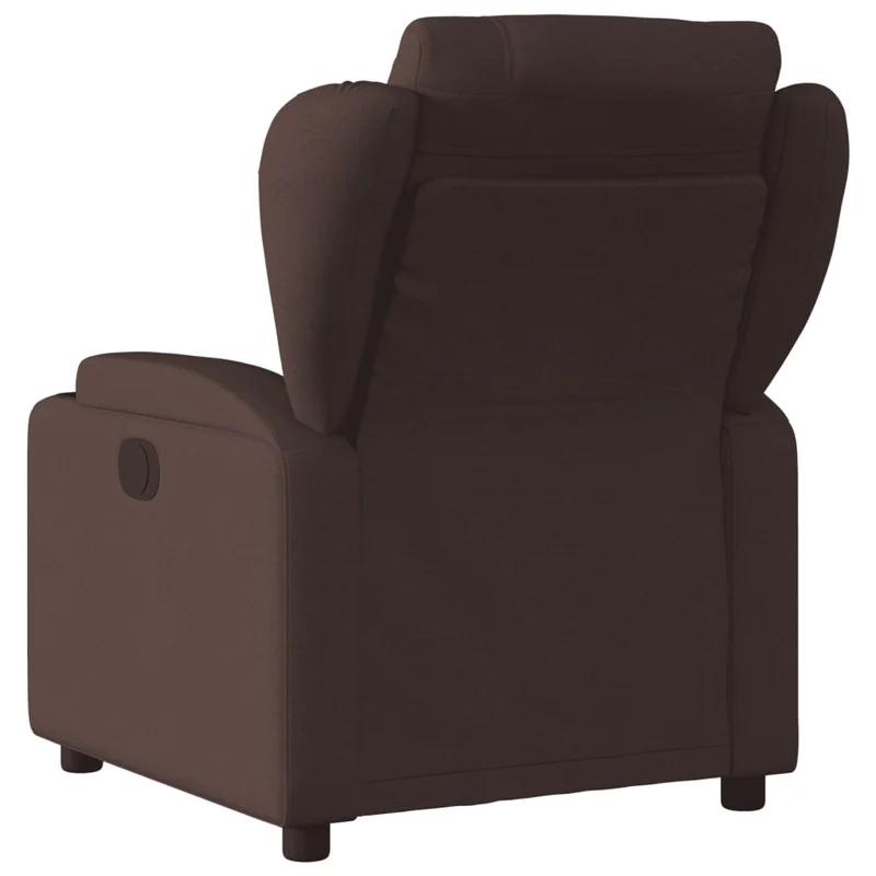 Fauteuil relax TV fonction d'inclinaison électrique très confortable en tissu marron foncé DEC028414