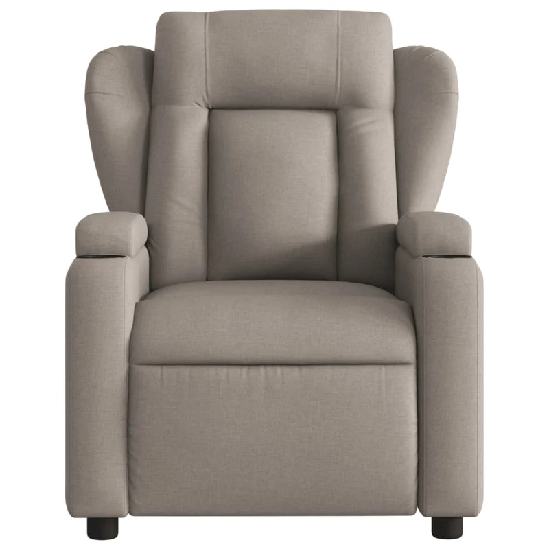 Fauteuil relax TV rembourrage confortable fonction d'inclinaison manuelle en tissu taupe DEC028197