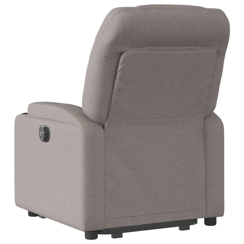 Fauteuil relax TV rembourrage confortable fonction de levage électrique en tissu taupe DEC028190