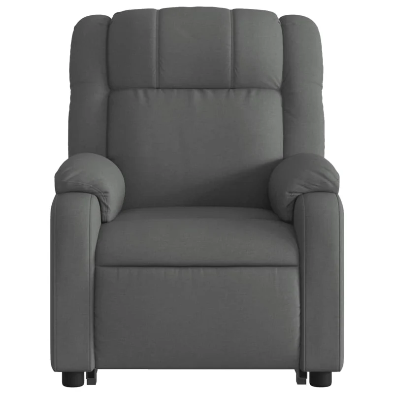 Fauteuil relax TV rembourrage confortable fonction de levage électrique en tissu gris foncé DEC027932