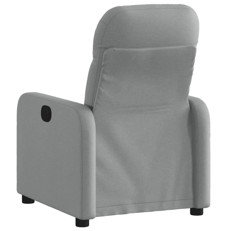 Fauteuil relax TV rembourrage confortable fonction d'inclinaison manuelle en tissu gris clair DEC027916