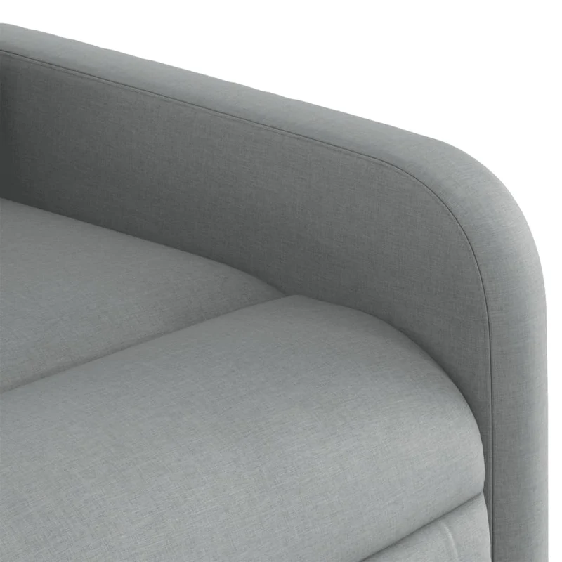 Fauteuil relax TV rembourrage confortable fonction d'inclinaison manuelle en tissu gris clair DEC027916