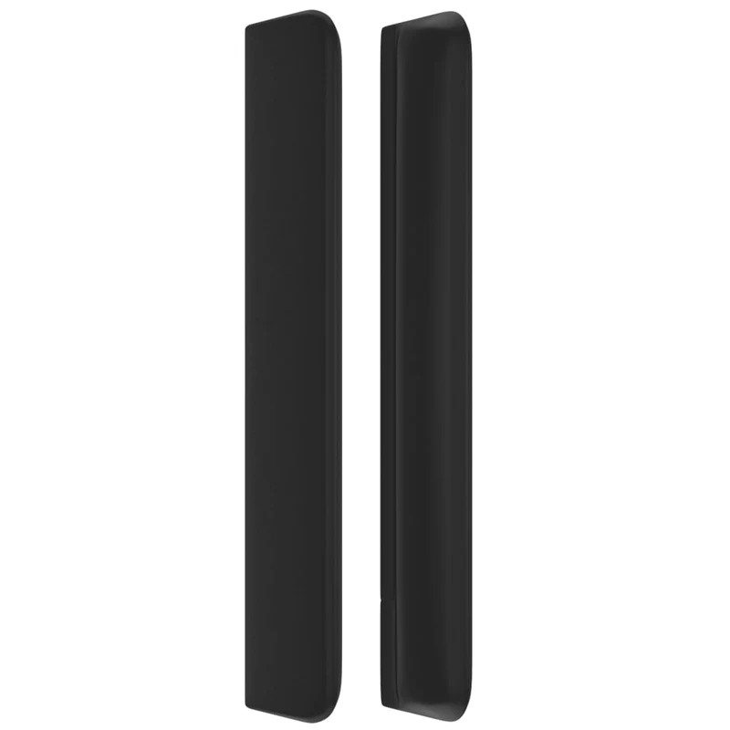 Tête de lit accessoire couchage chambre à coucher meuble avec rebord latéral 183 x 16 x 118/128 cm synthétique noir TDL0204516