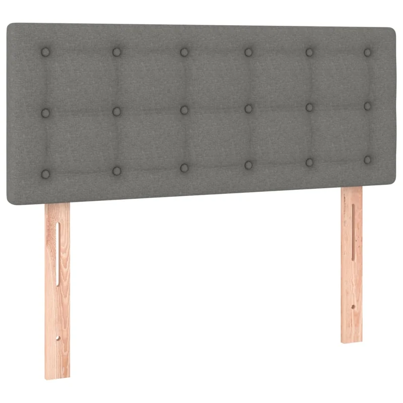 Tête de lit accessoire couchage chambre à coucher meuble 80 x 5 x 78/88 cm tissu gris foncé TDL0203182