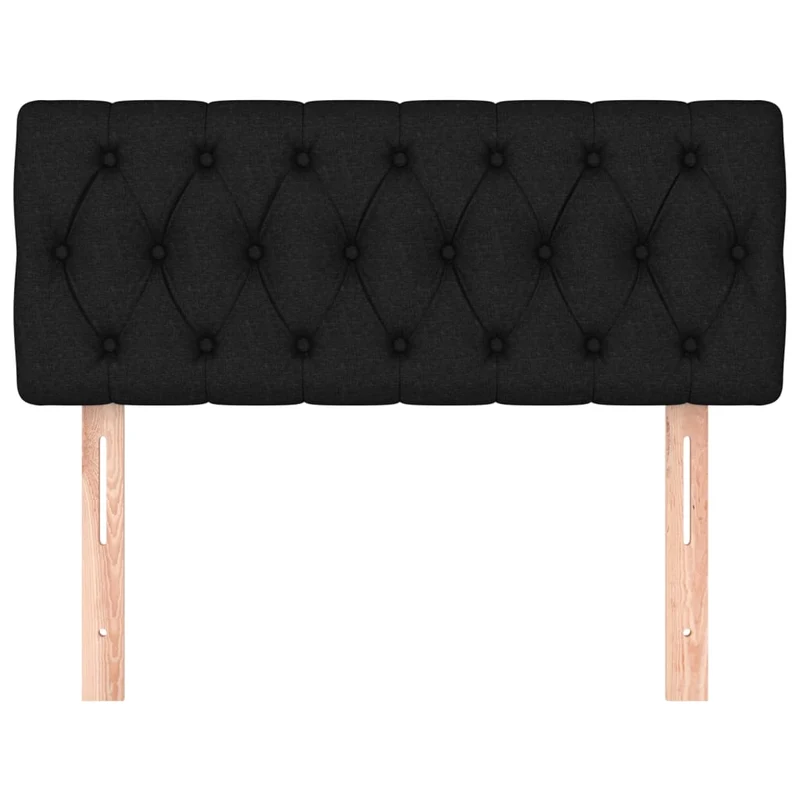 Tête de lit accessoire couchage chambre à coucher meuble 100 x 7 x 78/88 cm tissu velours noir TDL0202386