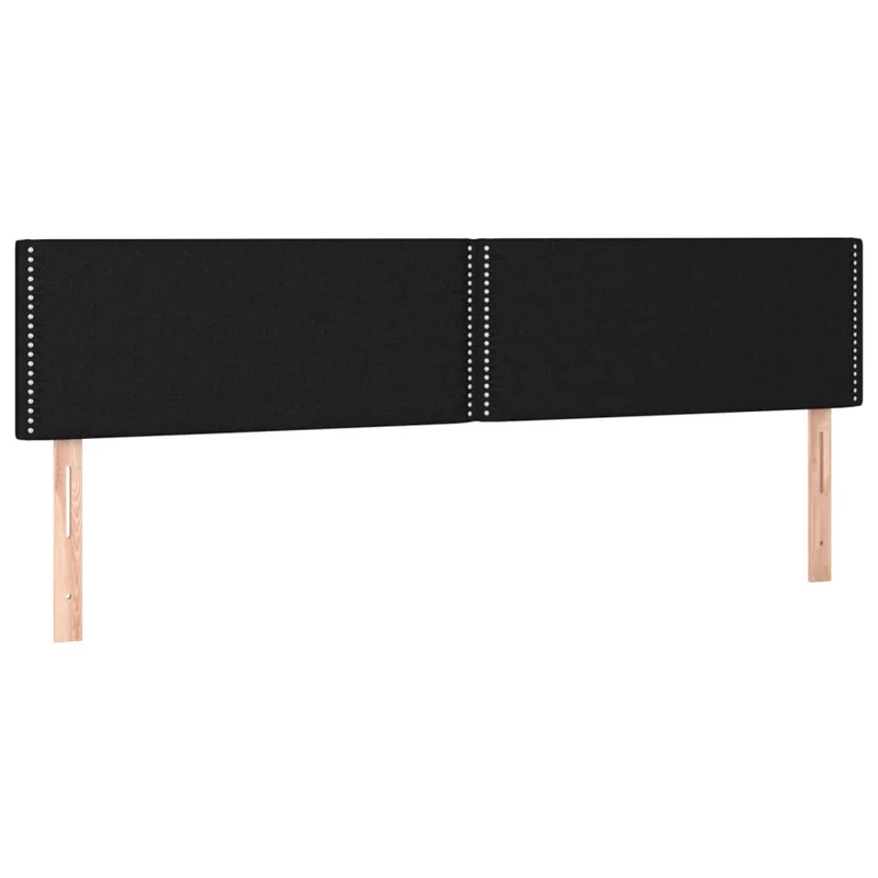 Cadre de lit LED avec sommier tête de lit matelas 180x200 cm tissu noir TDL0209163