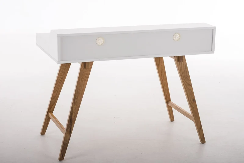 Bureau style scandinave avec tiroirs et étagère 110 cm de longueur BUR10198