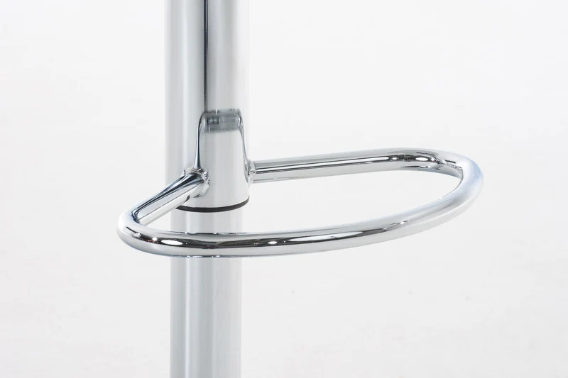 Set de 2 tabourets de bar avec repose-pieds eb métal chromé siège en plastique gris 10_0004186