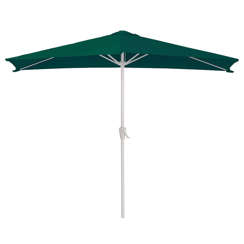 Parasol de jardin 2x3m rectangulaire inclinable polyester/aluminium protection uv 50+ vert 04_0008027