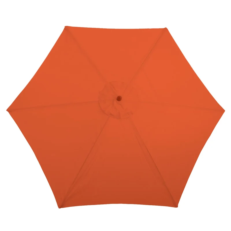 Parasol de jardin parasol diamètre 3m polyester/bois couleur terre cuite 04_0008013