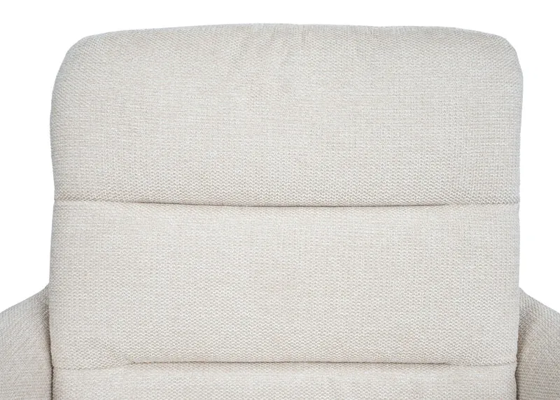 Chaise de salle à manger x1 inclinable pivotante position automatique tissu crème beige 04_0006335
