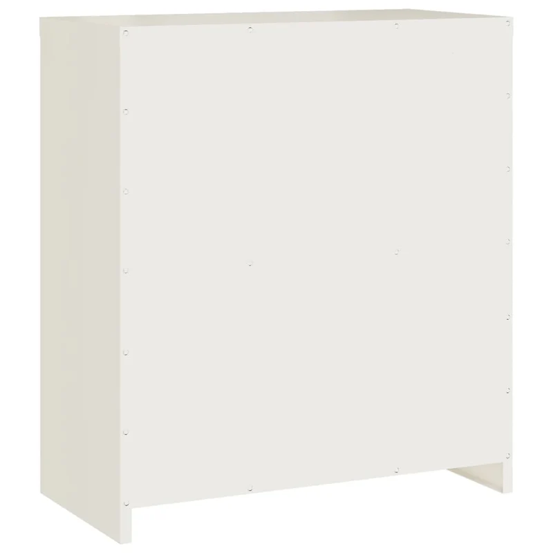 Caissons à tiroirs meuble de bureau verrouillable 79 x 40 x 90 cm en acier blanc DEC024523