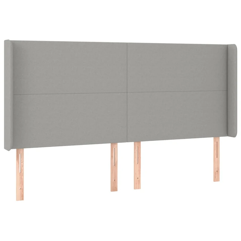 Cadre de lit LED avec sommier tête de lit matelas surmatelas 200x200 cm tissu gris clair TDL0207806