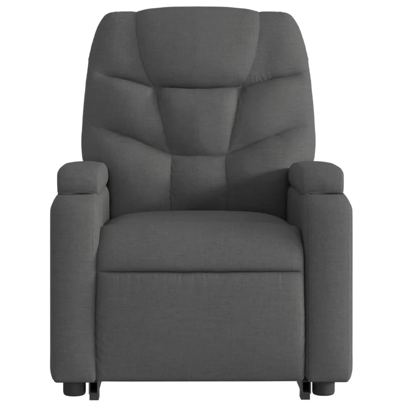 Fauteuil relax TV rembourrage confortable fonction de levage électrique en tissu gris foncé DEC027934