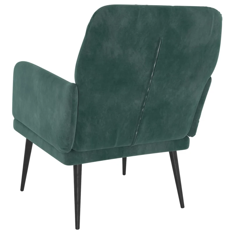 Fauteuil lounge design et moderne avec accoudoirs 62 x 79 x 79 cm en velours vert DEC028683