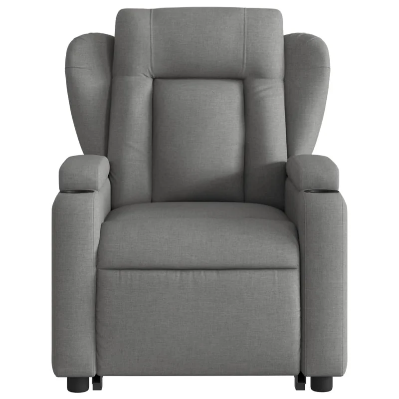 Fauteuil relax TV rembourrage confortable fonction de levage électrique en tissu gris foncé DEC027955