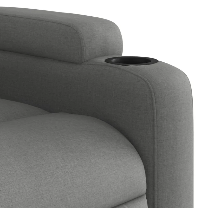 Fauteuil relax TV rembourrage confortable fonction d'inclinaison manuelle en tissu gris foncé DEC027954