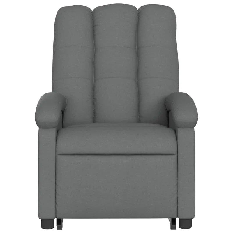 Fauteuil relax TV rembourrage confortable fonction de levage électrique en tissu gris foncé DEC027943
