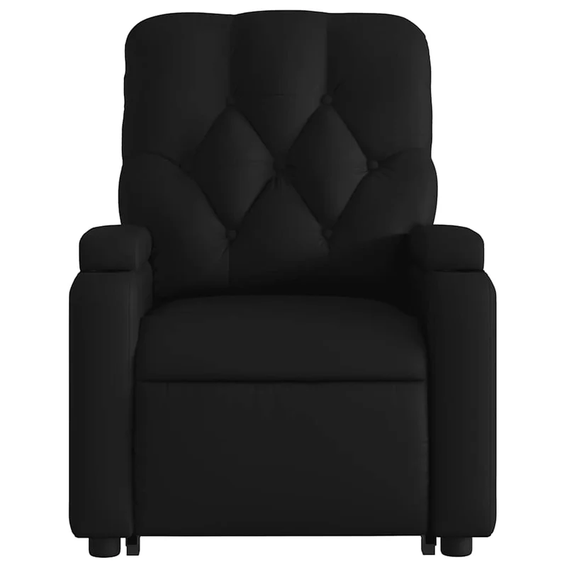 Fauteuil de relaxation fonction massage et inclinable fonction de levage électrique en PVC noir DEC027809