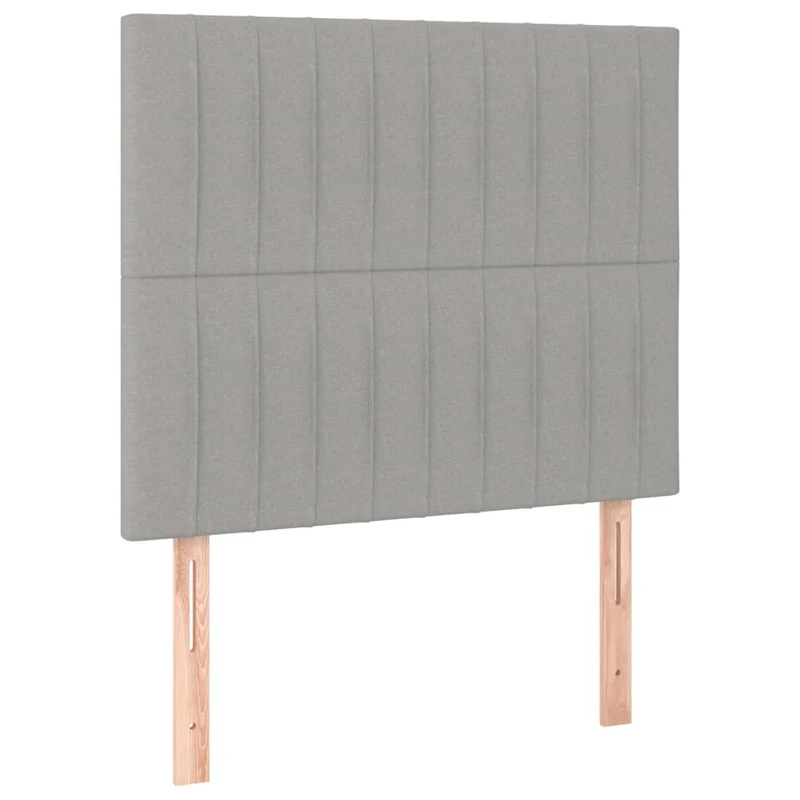 Cadre de lit LED avec sommier tête de lit matelas surmatelas 100x200 cm tissu gris clair TDL0207959