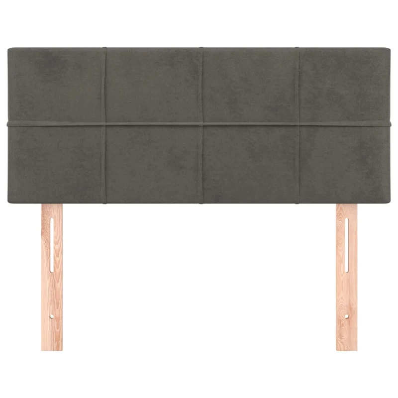 Tête de lit accessoire couchage chambre à coucher meuble 80 x 5 x 78/88 cm tissu velours gris foncé TDL0203176