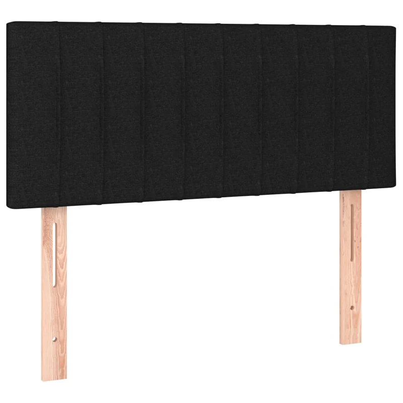 Tête de lit accessoire couchage chambre à coucher meuble 90 x 5 x 78/88 cm tissu noir TDL0202077