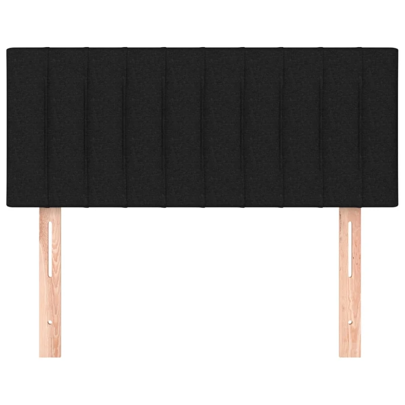 Tête de lit accessoire couchage chambre à coucher meuble 90 x 5 x 78/88 cm tissu noir TDL0202077