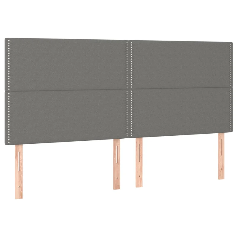 Tête de lit accessoire couchage chambre à coucher meuble à LED 180 x 5 x 118/128 cm tissu gris foncé TDL0201103