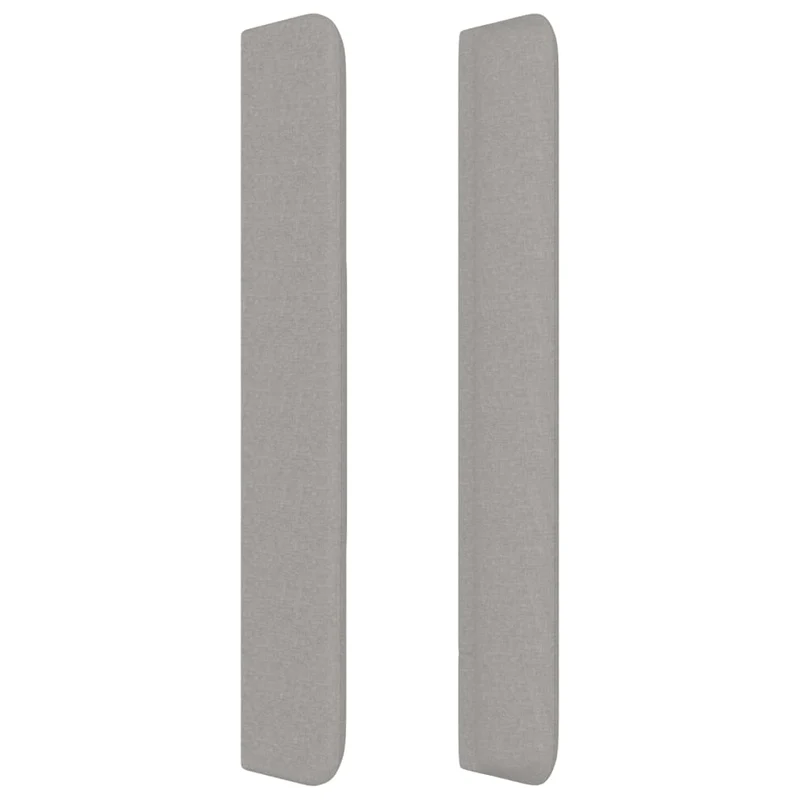 Tête de lit accessoire couchage chambre à coucher meuble avec rebord latéral 147 x 16 x 118/128 cm tissu gris clair TDL0205270