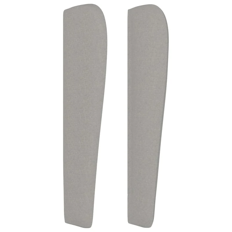 Tête de lit accessoire couchage chambre à coucher meuble avec rebord latéral 147 x 23 x 118/128 cm tissu gris clair TDL0205249