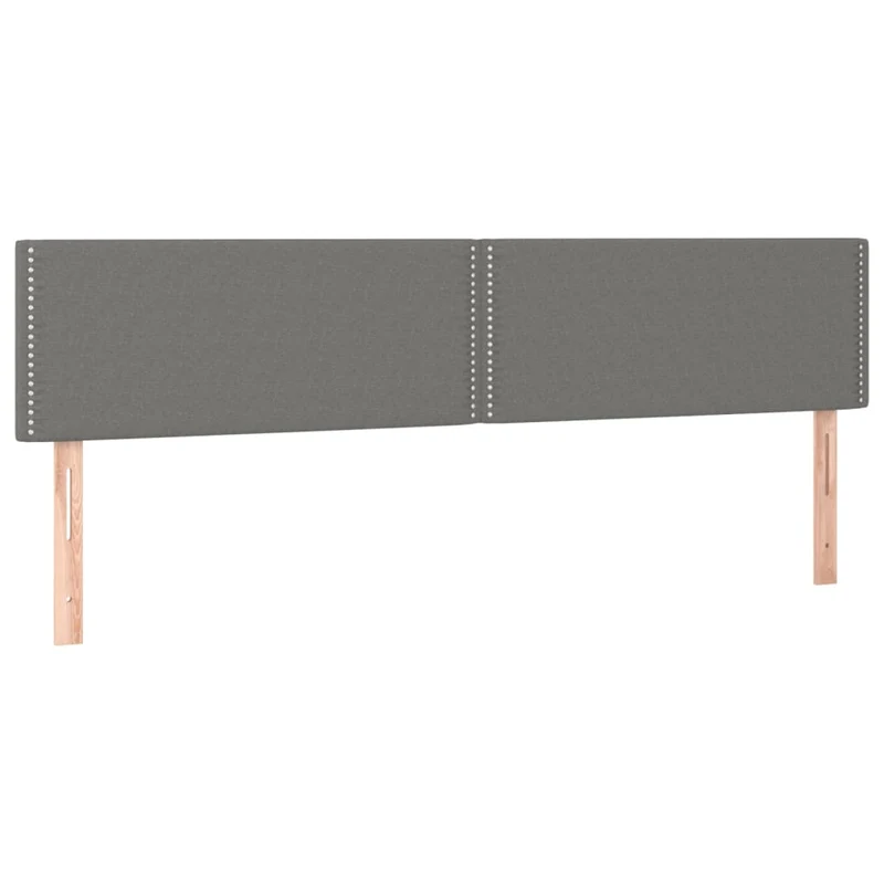 Tête de lit accessoire couchage chambre à coucher meuble à LED 180 x 5 x 78/88 cm tissu gris foncé TDL0201101
