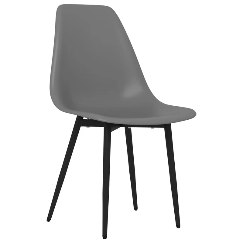 Set de 6 chaises de salle à manger en polypropylène et métal noir DEC025689