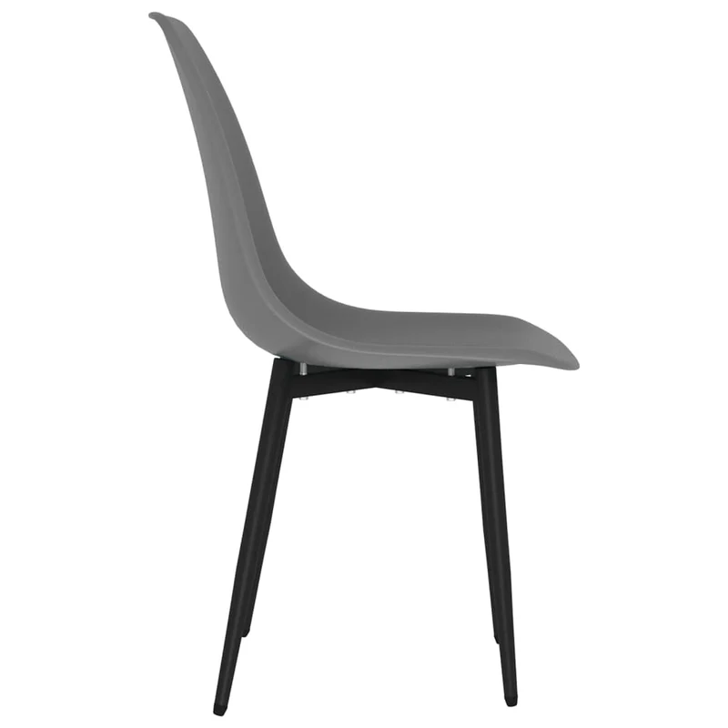 Set de 6 chaises de salle à manger en polypropylène et métal noir DEC025689