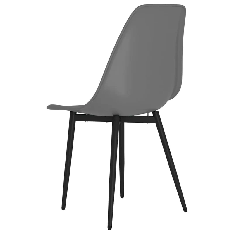 Set de 4 chaises de salle à manger en polypropylène et métal noir DEC025630