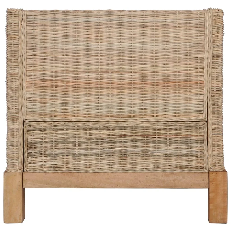 Fauteuil lounge design moderne design rustique avec coussins rotin naturel brun DEC026825